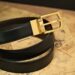 Thắt lưng vàng Gold Montblanc Classic Line Reversible Leather Belt uy quyền và sang trọng DSCF8900 scaled 2