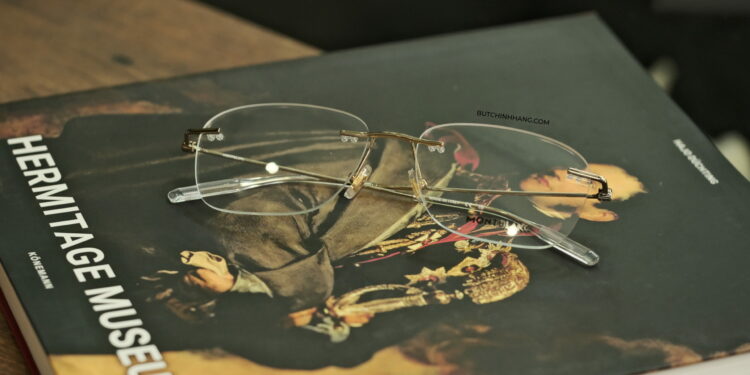 Gọng kính Montblanc Rimless Eyeglasses Gold 00750 - Mẫu gọng kính thu hút và sang trọng DSCF4943 scaled 1