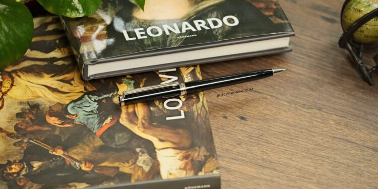 Vẻ đẹp của những thiết kế bút thế kỷ XX - Bút Montblanc Noblesse Oblige Platinum Plated Ballpoint Pen 15231 DSCF5003 scaled 1